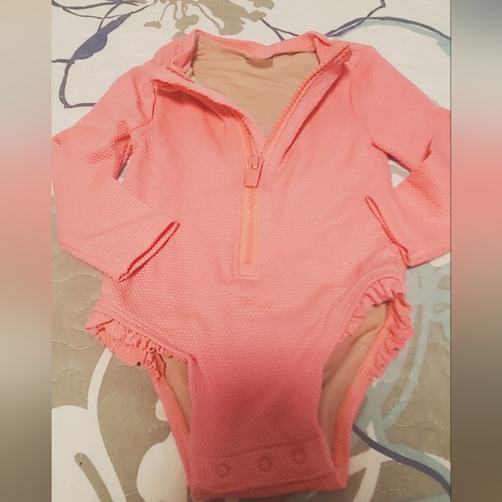 Coral Long Sleeve Kids Bodysuit
